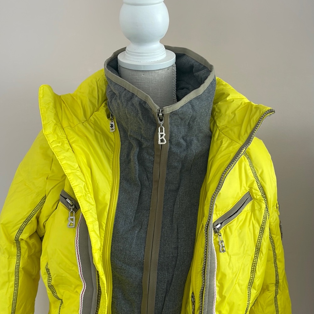 Bright yellow Bogner ski jacket. NWT